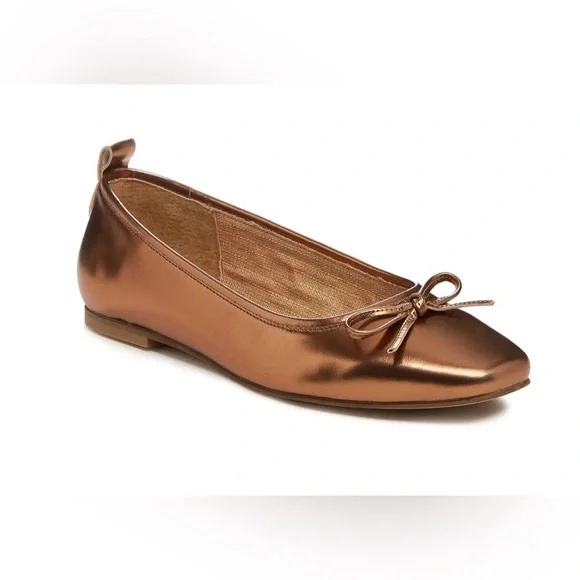 NWT Kelsi Dagger Brooklyn Frankie Ballet Flats in Copper - Picture 3 of 6